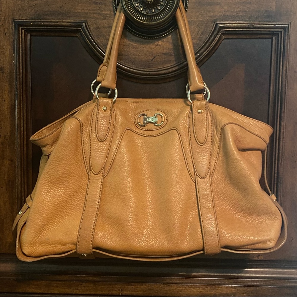 Michael Kors large camel leather handbag